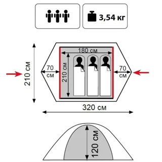Намет Tramp Lite Tourist 3 sand UTLT-002