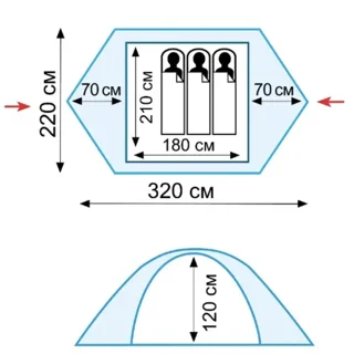 Намет Tramp Scout 3 (v2) green UTRT-056