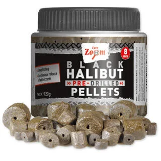 Pre-Drilled Black Halibut Pellets, 15mm, 120g (перфорований насадковий класичний палтусовий пе