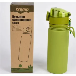 Пляшка силіконова Tramp 500 мл olive