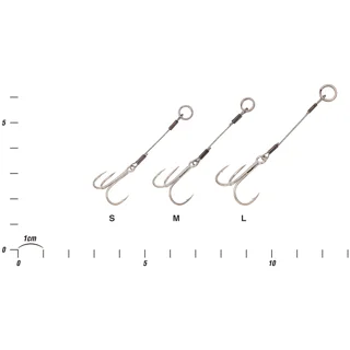 Поводок Decoy WA-21 Wire Treble Assist S, 2 шт/уп