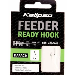 Поводок Kalipso Ready Hook карась 0.16mm №14(10)