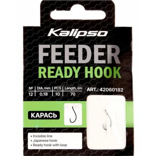 Повідець Kalipso Ready Hook карась 0.18mm №12(10)