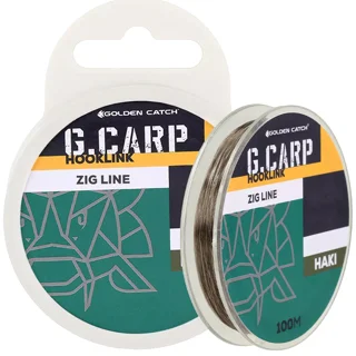 Повідковий матеріал для Zig Rig GC G.Carp Zig Line 100м 0.25мм 5.4кг Khaki