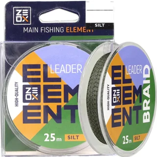 Повідковий матеріал ZEOX Element Leader Braid 25м Silt 0.35мм