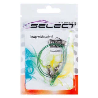 Повідець Select зелений 1x7 15cm 6kg (2шт/упак)