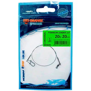 Поводок Ukrspin Orange Spinning титан 1x7 10см 3кг(6lb)/0.24мм