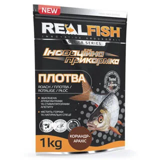 Прикормка RealFish Плітка Коріандр-арахіс 1кг