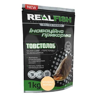 Real Fish  Рибальська прикормка "ТОЛСТОЛОБ" Пряжене молоко