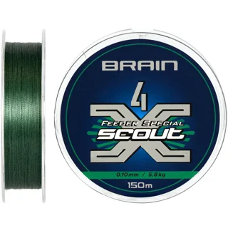 Шнур Brain Scout 4X 150m (deep green) 0.100mm 5.8kg