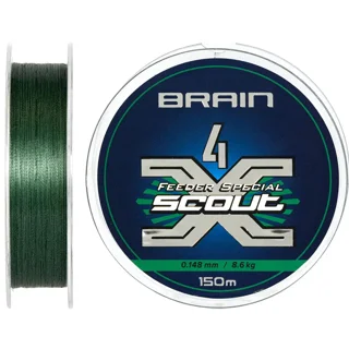 Шнур Brain Scout 4X 150m (deep green) 0.148mm 8.6kg