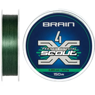 Шнур Brain Scout 4X 150m (deep green) 0.205mm 14.6kg