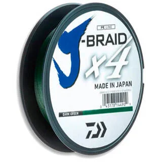 Шнур Daiwa J-Braid x4 0,1мм 3,8кг Dark Green 135м