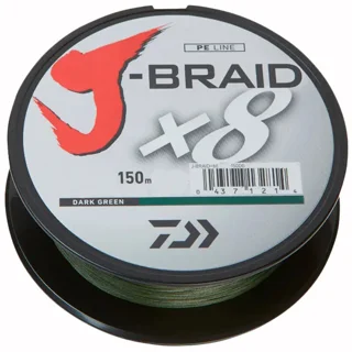 Шнур Daiwa J-Braid X8 150m Dark Green 4.0kg 0.06mm 0.6