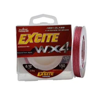 Шнур Fishing ROI Excite WX4 0,14мм 4,7кг 150m bordeaux red