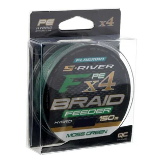 Шнур Flagman S-River PE Braid Hybrid F4 Feeder 150м Moss Green 0.12мм