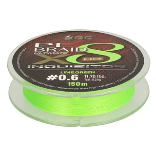Шнур GC Inquisitor PE X8 150м Lime Green #1.5 Test:11.5kg (0.205 мм)