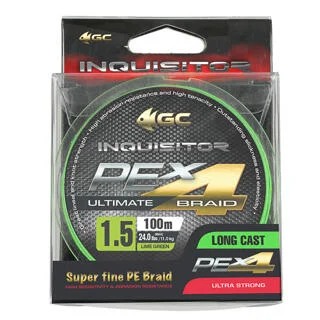 Шнур GC Inquisitor PE X4 100м Lime Green #0.5 Тест 4.5 кг / 9.0 lb (0.117 мм)