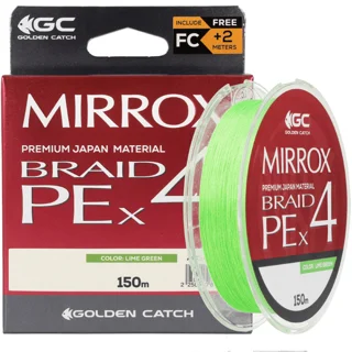 Шнур GC Mirrox PE X4 150м Lime Green #1.5 NEW 2023