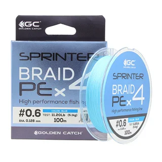 Шнур GC Sprinter PE X4 150м Blue #1.2 (0.181 мм)