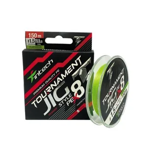 Шнур плетений Intech Tournament Jig Style PE X8 Fluo Green 150m 2.5 (35.2lb / 16.0kg)