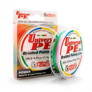 Шнур плетений Fanatik Universal PE X4 150 м.  (#0.4) 0,10 Varicoloured