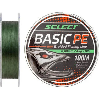 Шнур Select Basic PE 100m (темн-зел.) 0.08mm 8LB/4kg
