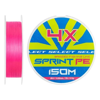 Шнур Select Sprint PE 4X Pink 150m #0.2/0.06mm 7lb/3.1kg