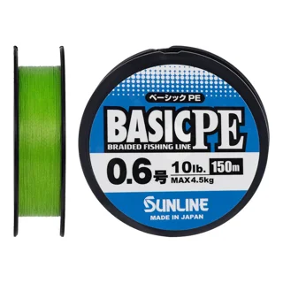 Шнур Sunline Basic PE 150m (Light Green) #0.6/0.132mm 10lb/4.5kg