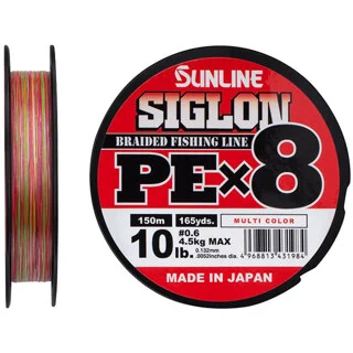 Шнур Sunline Siglon PE х8 150m (Multicolor) #0.6/0.132mm 10lb/4.5kg