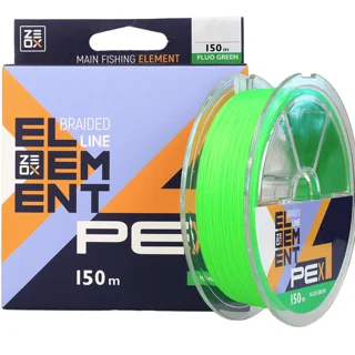 Шнур ZEOX Element PE X4 150м Fluo Green #1.2