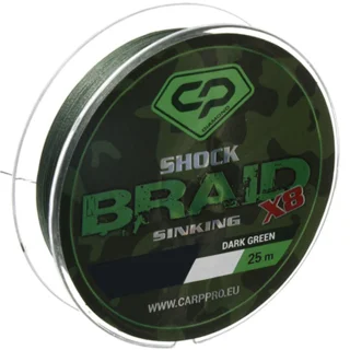 Шок-лiдер Carp Pro Shock Braid PE X8 0.16мм 25м Dark Green