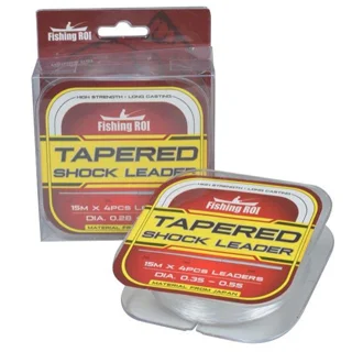Шок лидер конусный Fishing ROI Tappered Shock Leader 0,35mm-0,55mm 15m x 4pcs