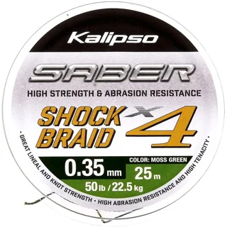Шок лидер Kalipso Saber Shock Braid X4 MG 25m 0.35mm