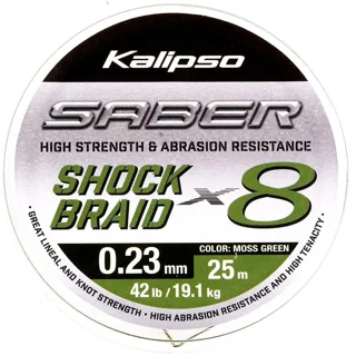 Шок лідер Kalipso Saber Shock Braid X8 MG 25m 0.23mm