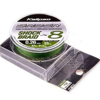 Шок лідер Kalipso Saber Shock Braid X8 MG 25m 0.26mm