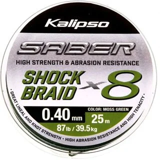 Шок лідер Kalipso Saber Shock Braid X8 MG 25m 0.40mm
