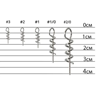 Штопор для силікону Select Soft Lure Screw #2/0 42mm (3 шт/уп.)