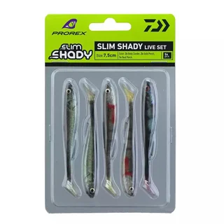 Силікон Daiwa Prorex Real Slim Shady Live Set 75mm 3.3g 5pcs Live Set
