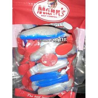 Manns Predator 3 M-066 RT/BU SMSH красн. хвіст,синя спина, перламутровий з блиском 90мм 20шт/уп