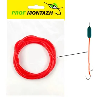 Силіконова трубка для лову сома Catfish Tube 2х4мм, довжина 1м (Червона)