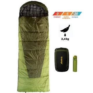 Спальний мішок Tramp Sherwood Long ковдра лівий dark-olive/grey 230/100 UTRS-054L