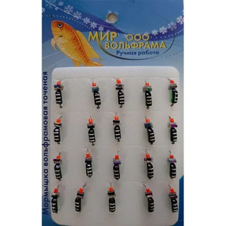 Вольфрамова мормишка, &quot;Стовпчик&quot;, з подвійним хамелеоном-кубиком, Ø 3 мм Вага 0,57 g ±0,02g №9