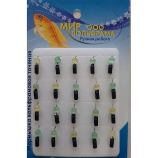 Вольфрамова мормишка, &quot;Стовпчик&quot;, з &quot;Котячим оком&quot;, Ø 2,5 мм Вага 0,54 g ±0,02g №7