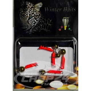 Стовпчик Winter Baits зі спилом кольоровий з кулькою Ø 2,5 червоний Вага: 0.6 г №116