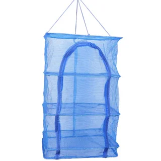 Сушка для риби мала 3 полки синя 40х40