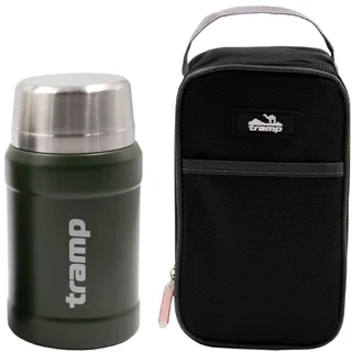 Термос TRAMP з широким горлом 800 мл в чохлі UTRC-132 Оливковий