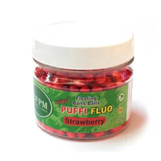 Повітряне тісто FPM Baits® Carp Series Puffi Mini Fluo 25 г в банці Strawberry Полуниця