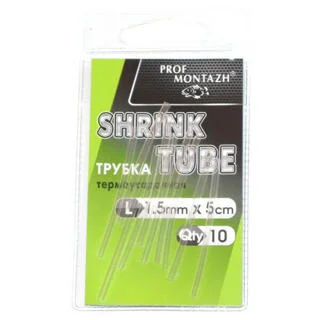 Трубка термозбіжна прозора 2,5мм. L-5см. 10 шт.