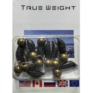 Мормишка вольфрамова True Weight &quot;БАНАН&quot; Латунна кулька d3мм Вага: 1.00 г №